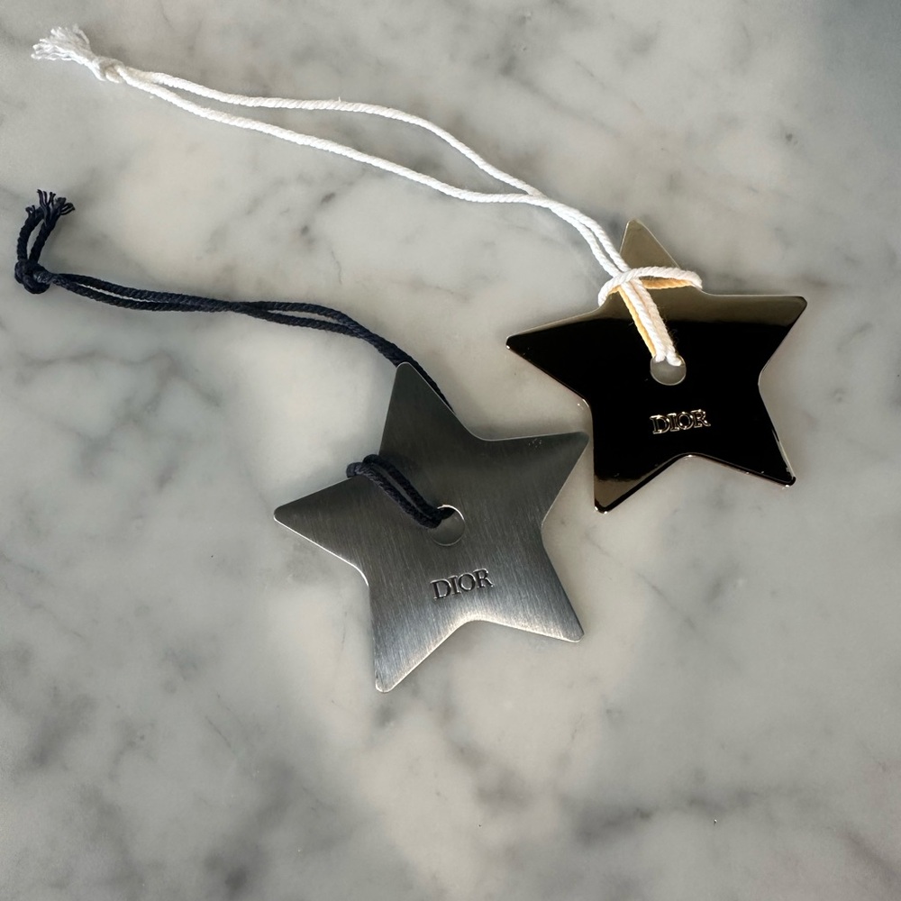 Dior Silver and Black Star Charms